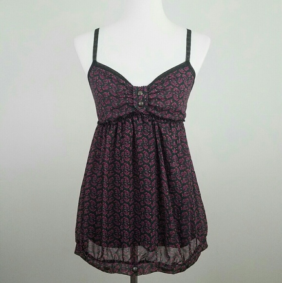 Anthro Hazel Floral Chiffon Tank - Picture 1 of 8